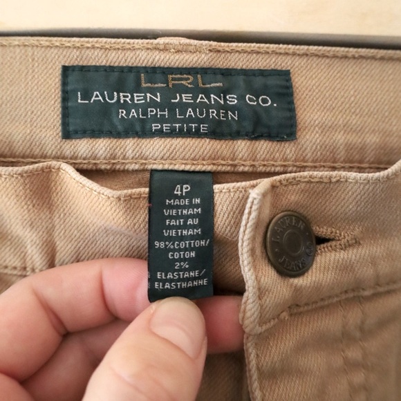 Ralph Lauren Straight Ankle Tan Jean - Picture 2 of 6